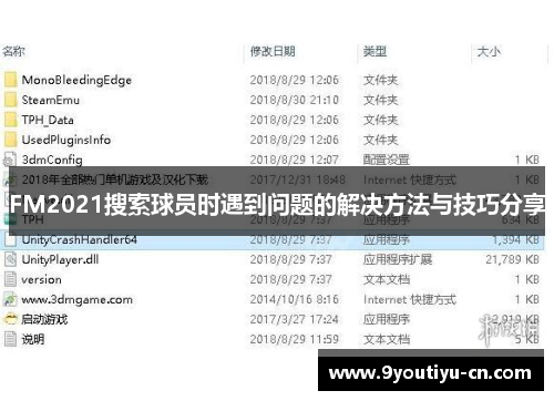 FM2021搜索球员时遇到问题的解决方法与技巧分享